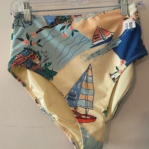 Old Navy Floral and Wave Print Bikini Bottoms